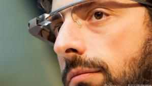 Sergei Brin wearing Google Glass